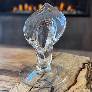 Cambridge HandBlown Clear Glass Jack in the Pulpit Calla Lily Vase/Candle Holder